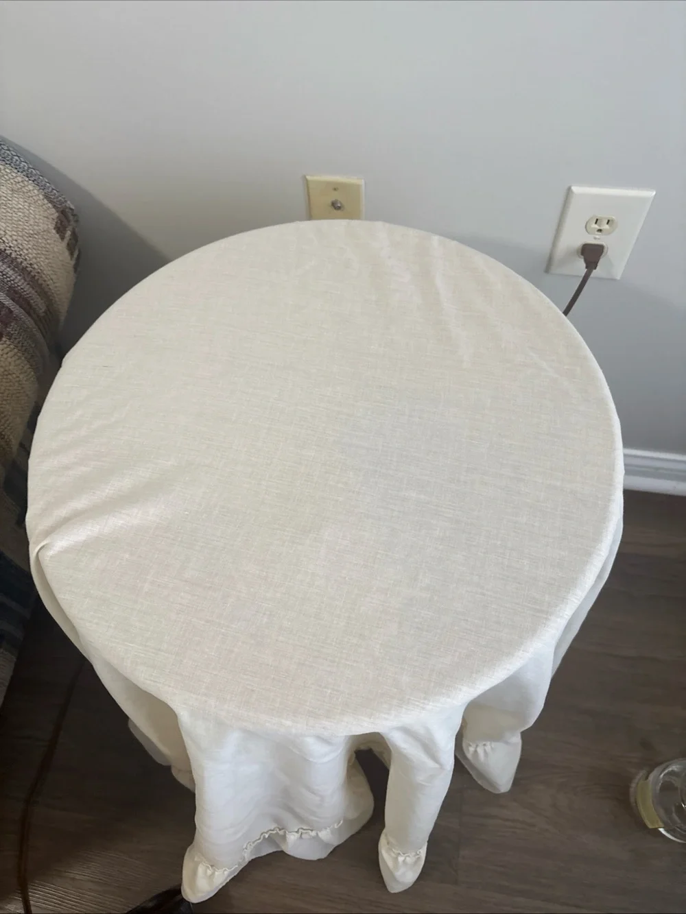 Vintage Cream Round Tablecloth